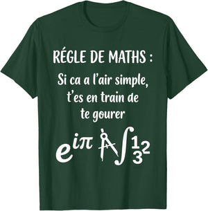 Règle Professeur de Math Humour mathématiques Prof de Maths T-Shirt - T-Shirt | Forest