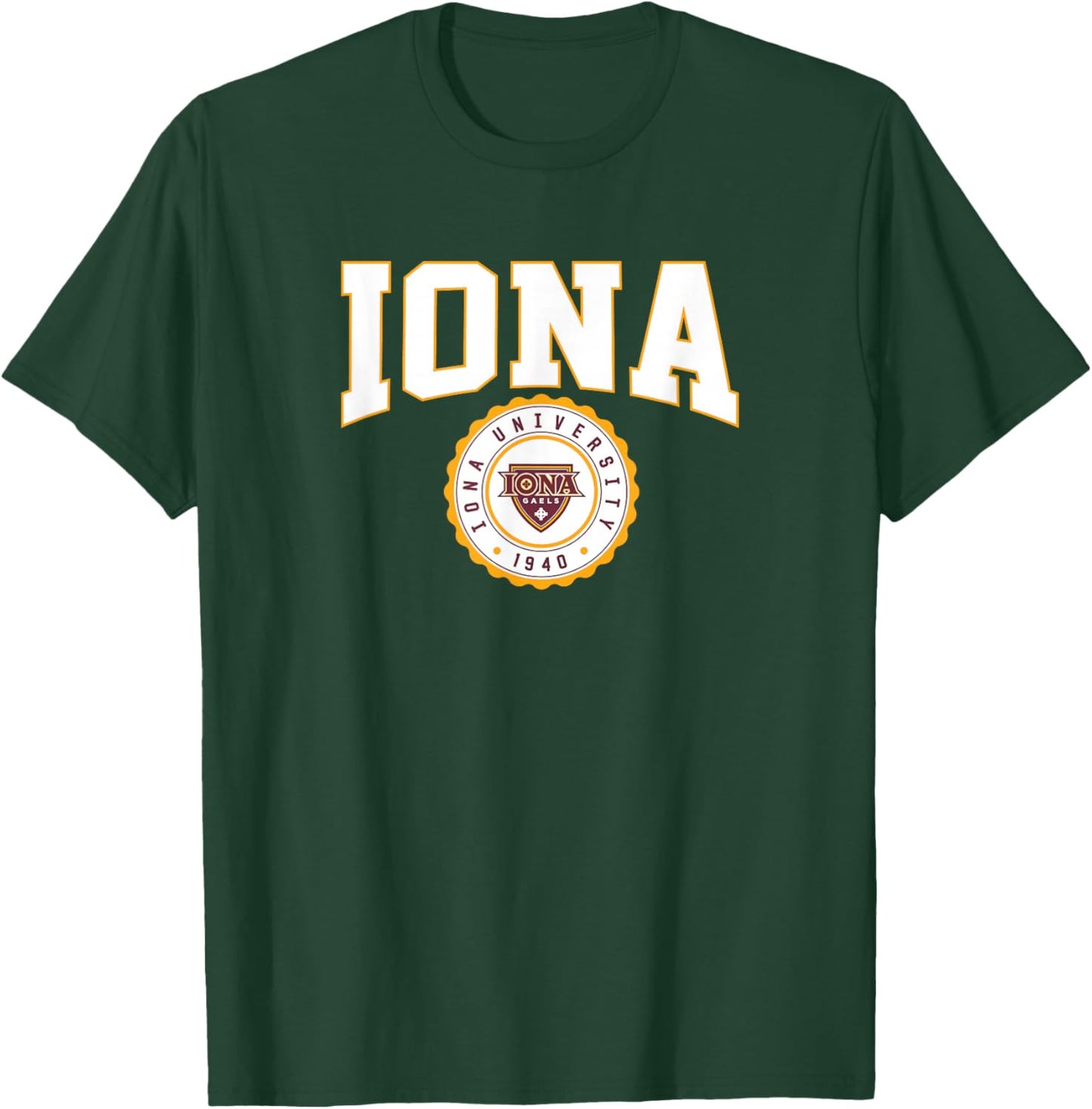 Iona University Gaels Collegiate Seal T-Shirt - T-Shirt | Forest