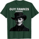 Guy Fawkes Day Wearing Hat Portrait T-Shirt - T-Shirt | Forest