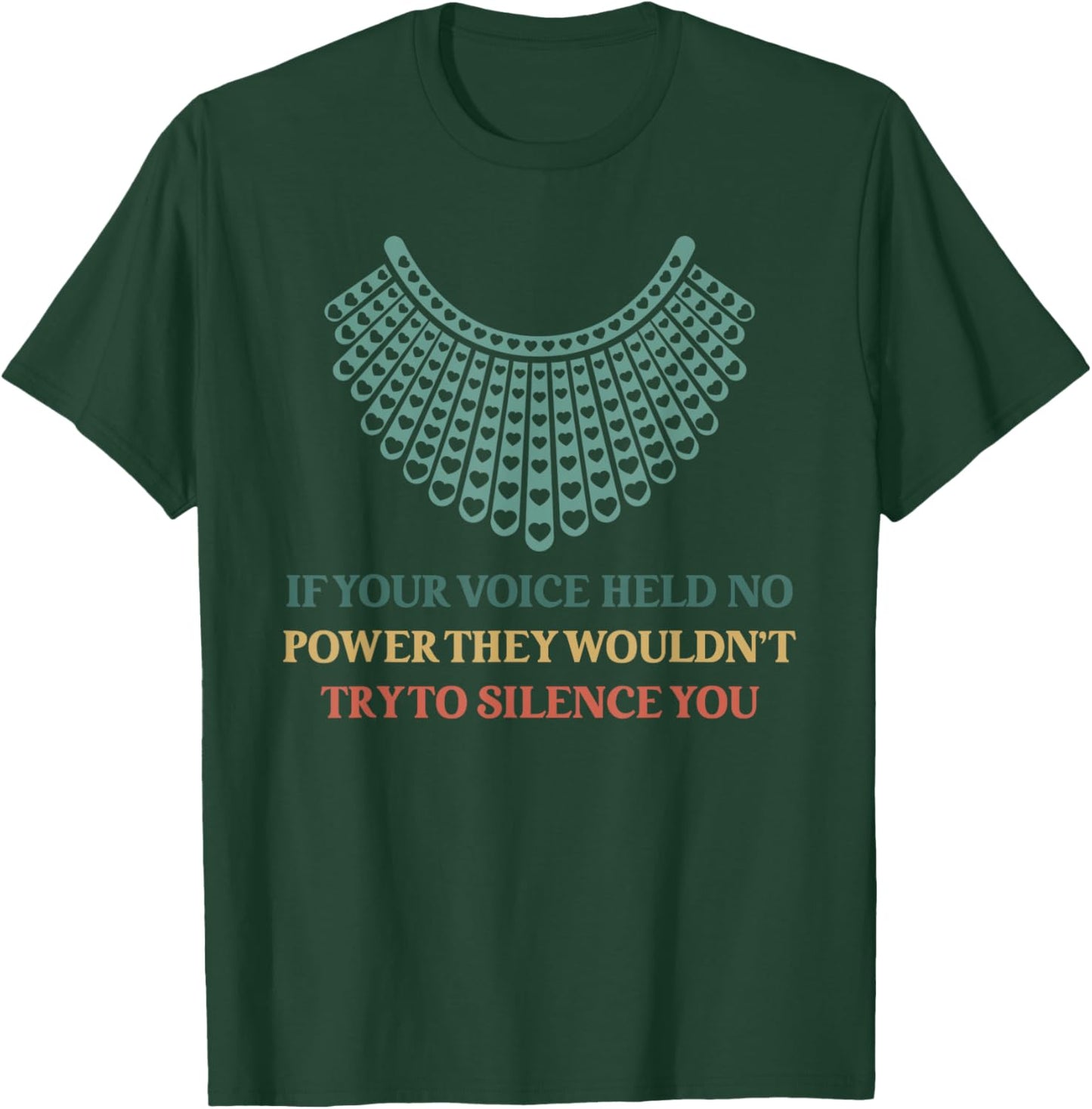 RBG If Your Voice Held No Power They Wouldn't Try To Silence T-Shirt - T-Shirt | Forest