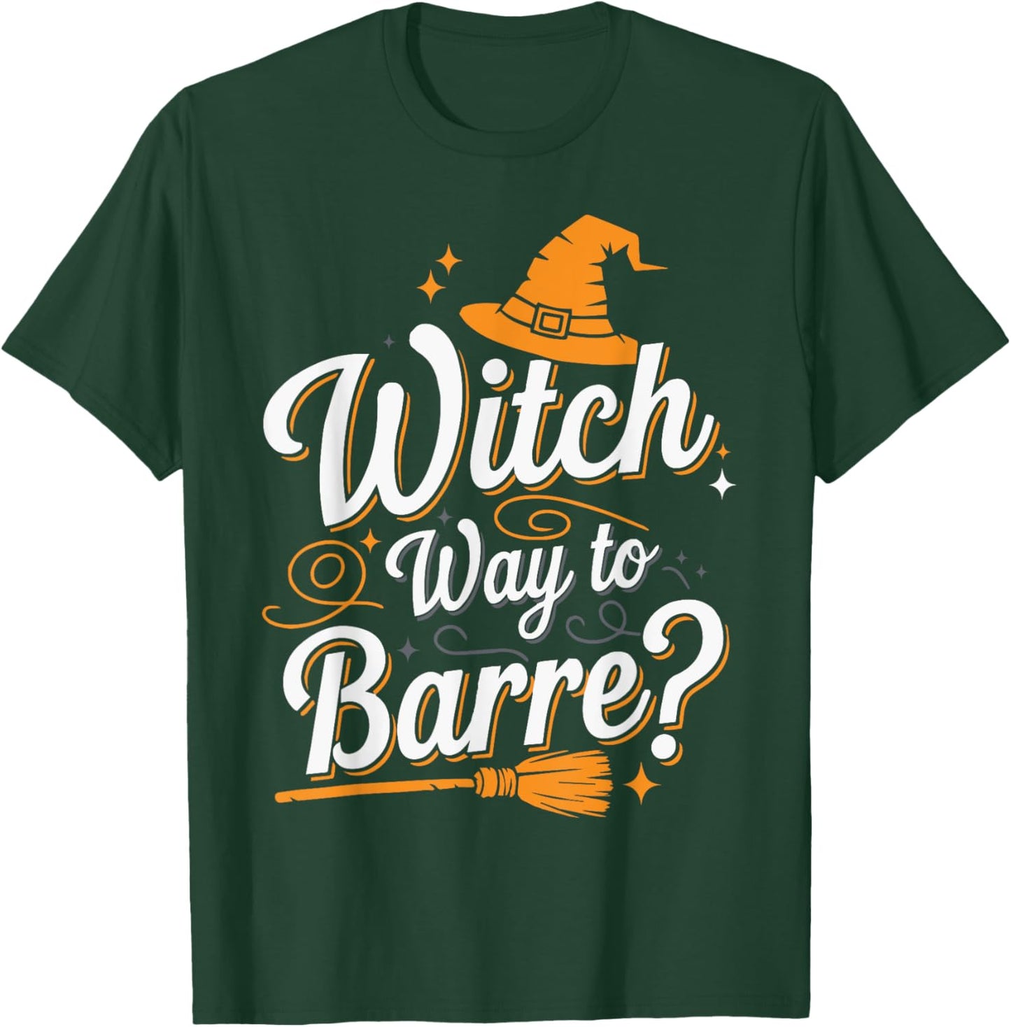 Funny Barre Halloween Witch Way to Barre T-Shirt - T-Shirt | Forest