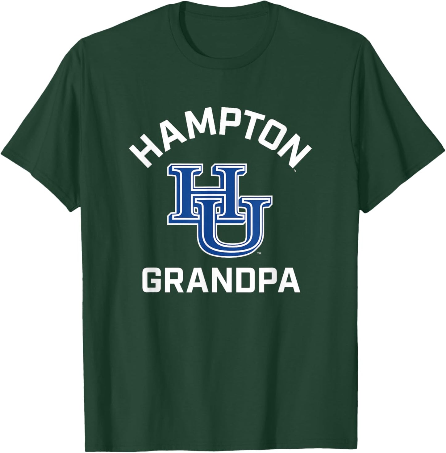 Hampton University Pirates Arched Grandpa T-Shirt - T-Shirt | Forest