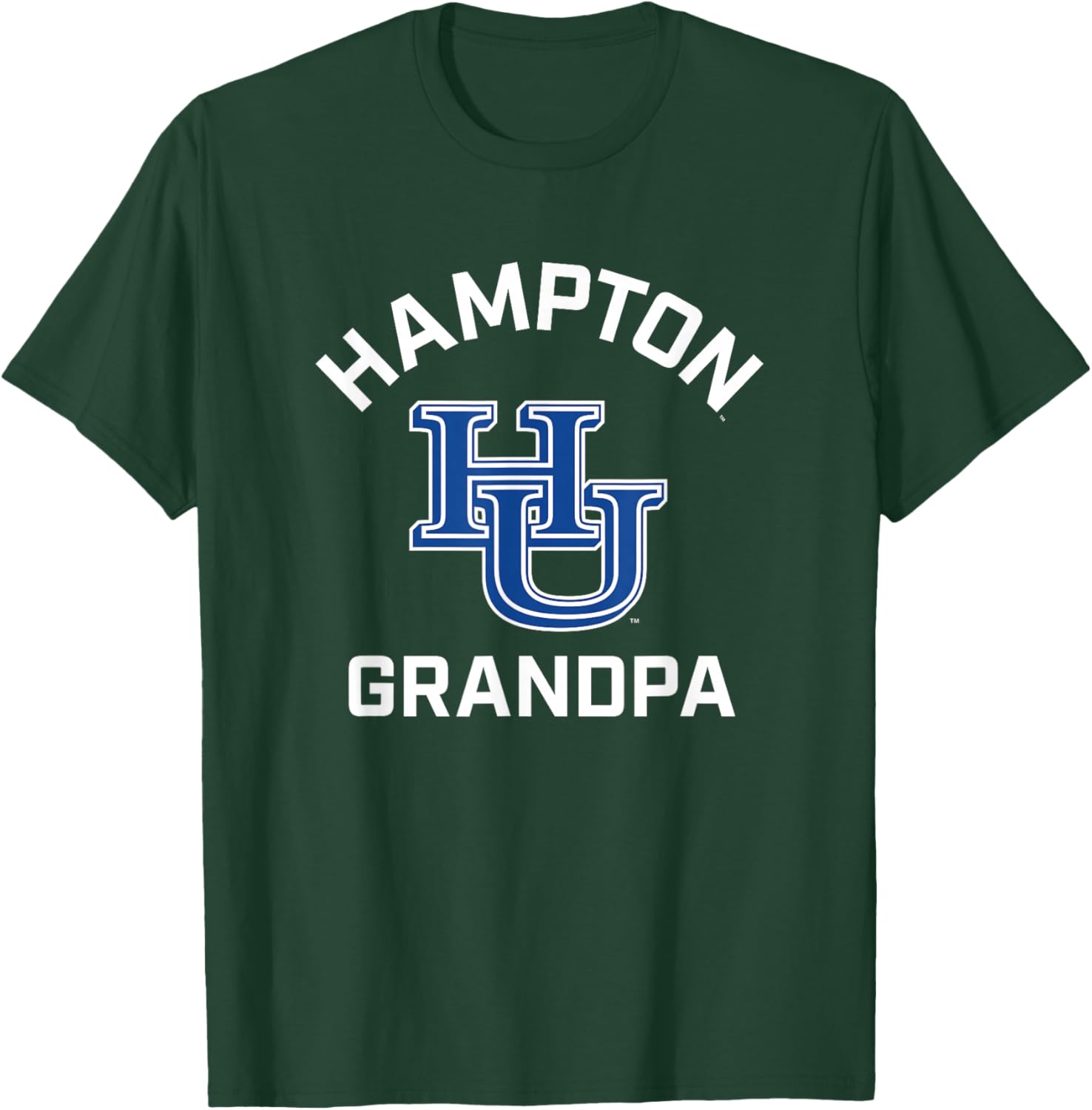 Hampton University Pirates Arched Grandpa T-Shirt - T-Shirt | Forest