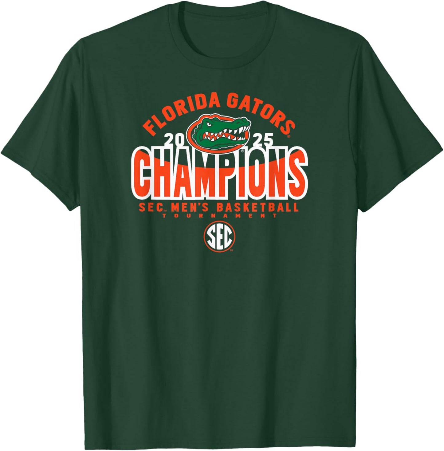 Florida Gators Men's Basketball SEC Champs 2025 Royal T-Shirt - T-Shirt | Forest