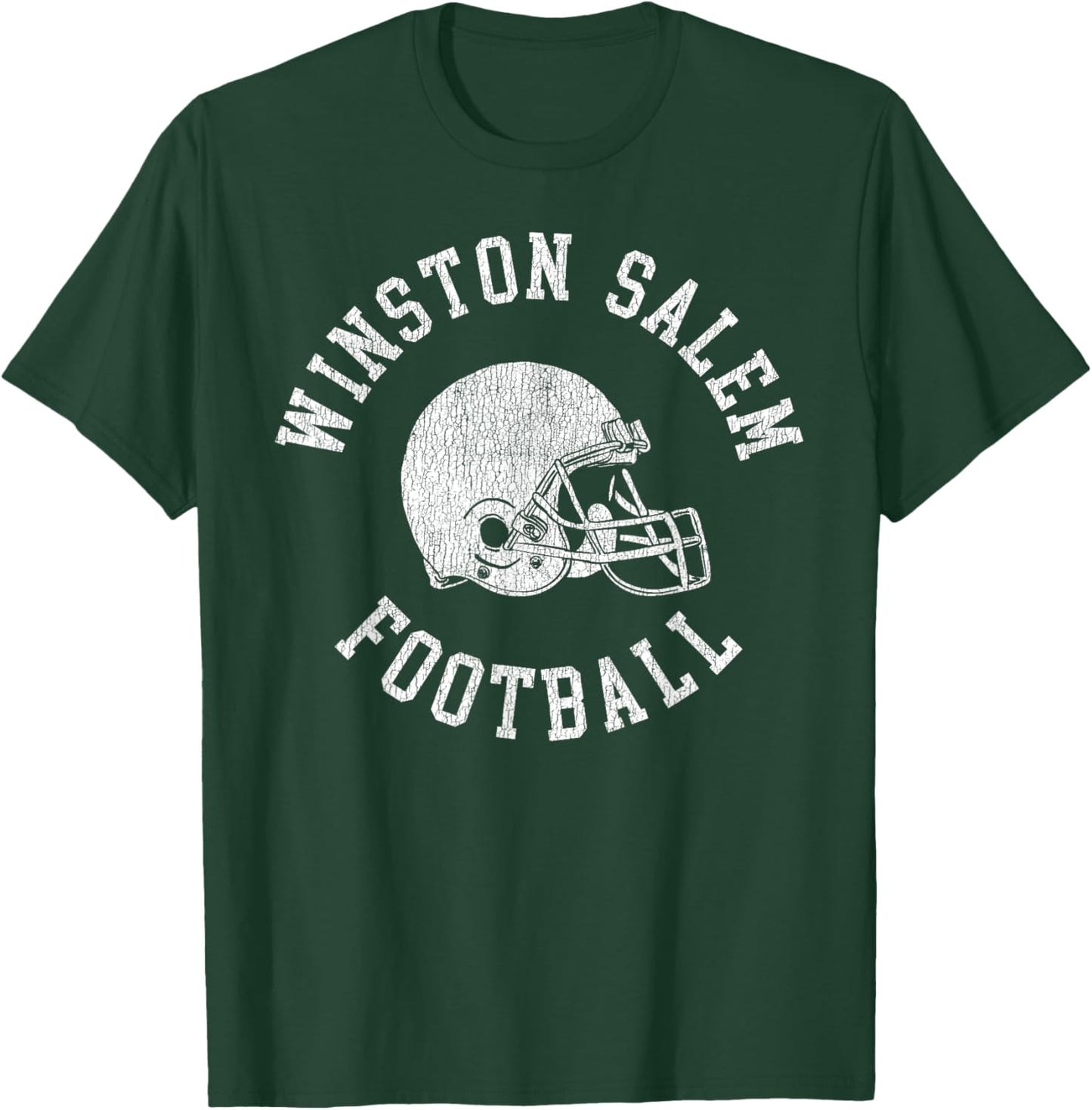 Winston-salem Football Throwback Football Helmet Retro T-Shirt - T-Shirt | Forest