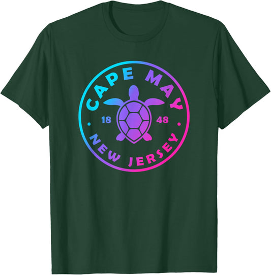 Cape May New Jersey Sea Turtle Tie Dye Vacation T-Shirt - T-Shirt | Forest