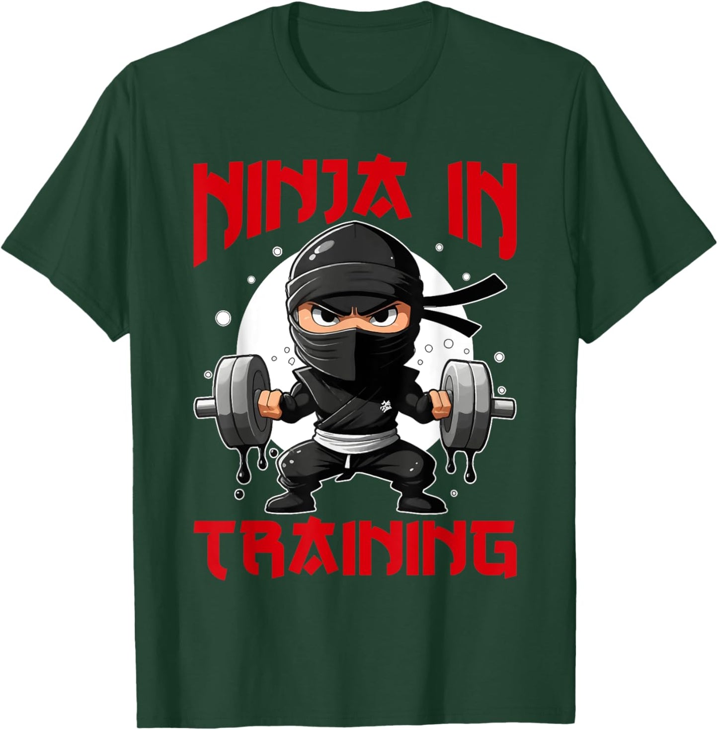 Ninja in Training Kid's Workout Enthusiast T-Shirt - T-Shirt | Forest