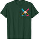 Baseball Boys Ice Cream Drip Front & Back T-Shirt - T-Shirt | Forest