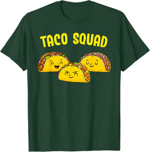 Taco Squad Mexican Food Lover Cinco De Mayo Tacos Tuesday T-Shirt - T-Shirt | Forest