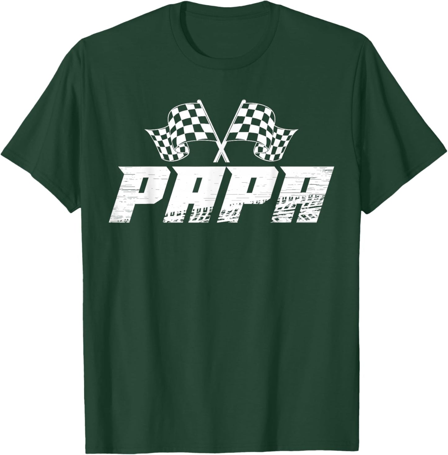 Papa Pit Crew Family Racing Birthday Race Car T-Shirt - T-Shirt | Forest
