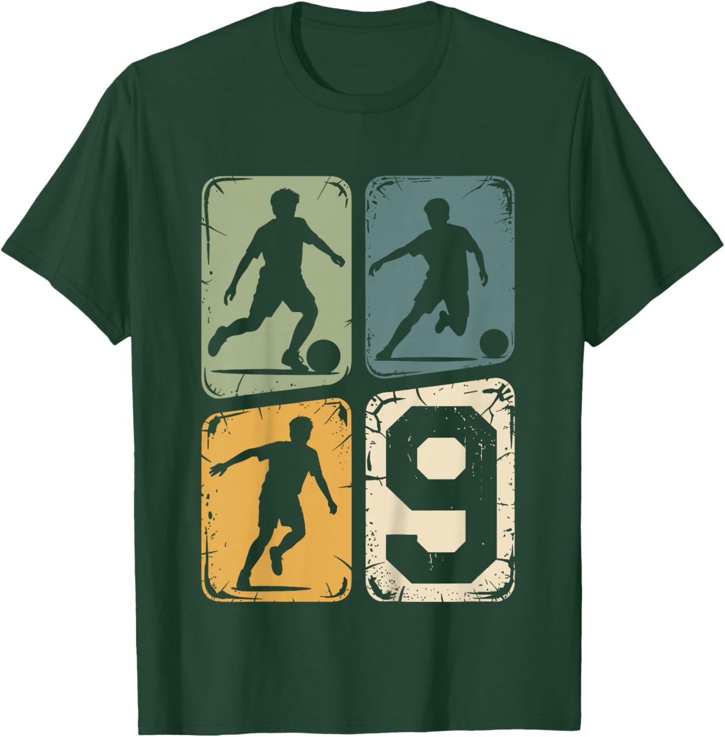 9. Geburtstag Junge Fußball Ball Jungs Fußballer 9 Jahre T-Shirt - T-Shirt | Forest