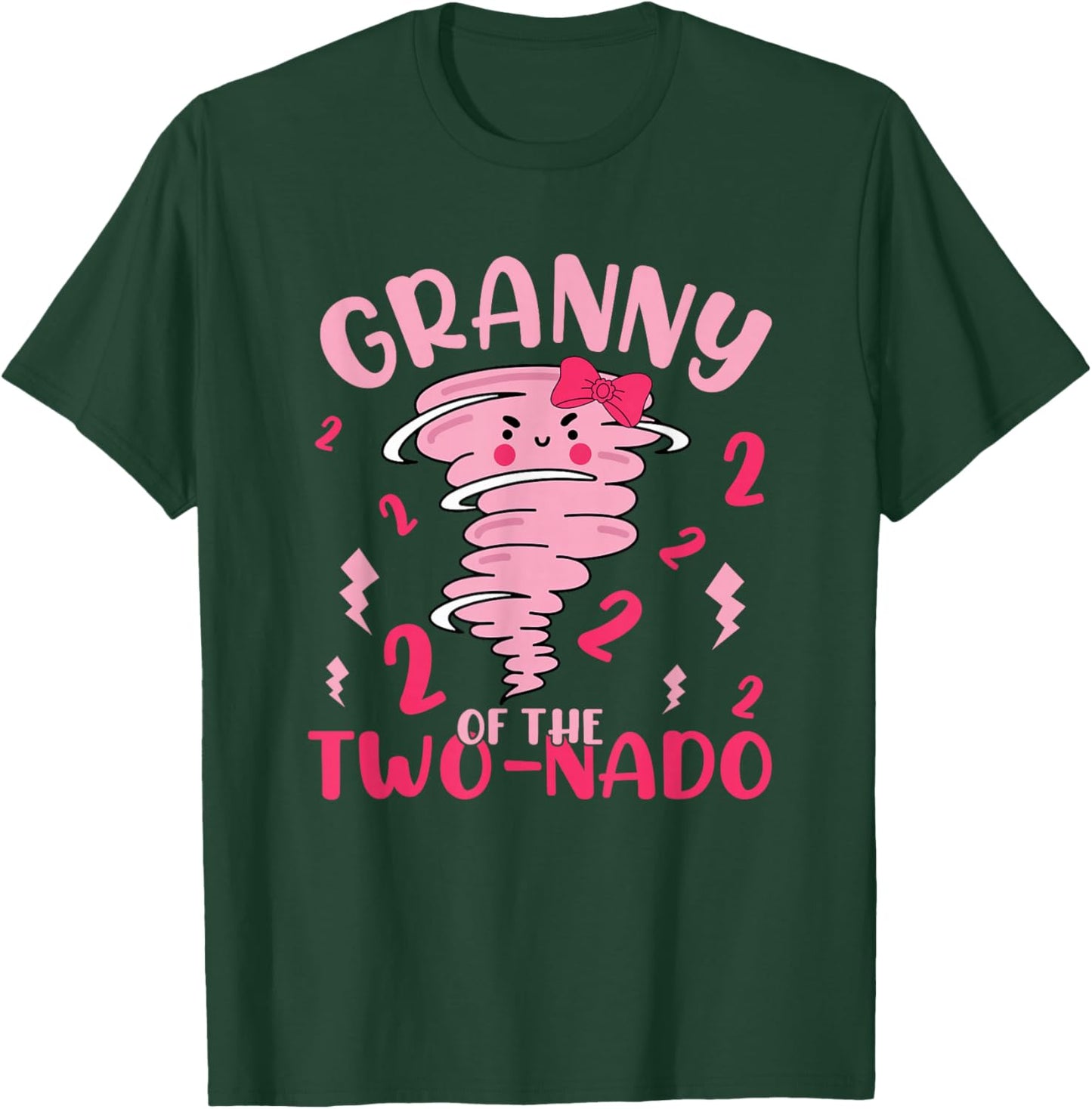 Granny of The Two-nado Tornado Theme 2nd Birthday Party T-Shirt - T-Shirt | Forest