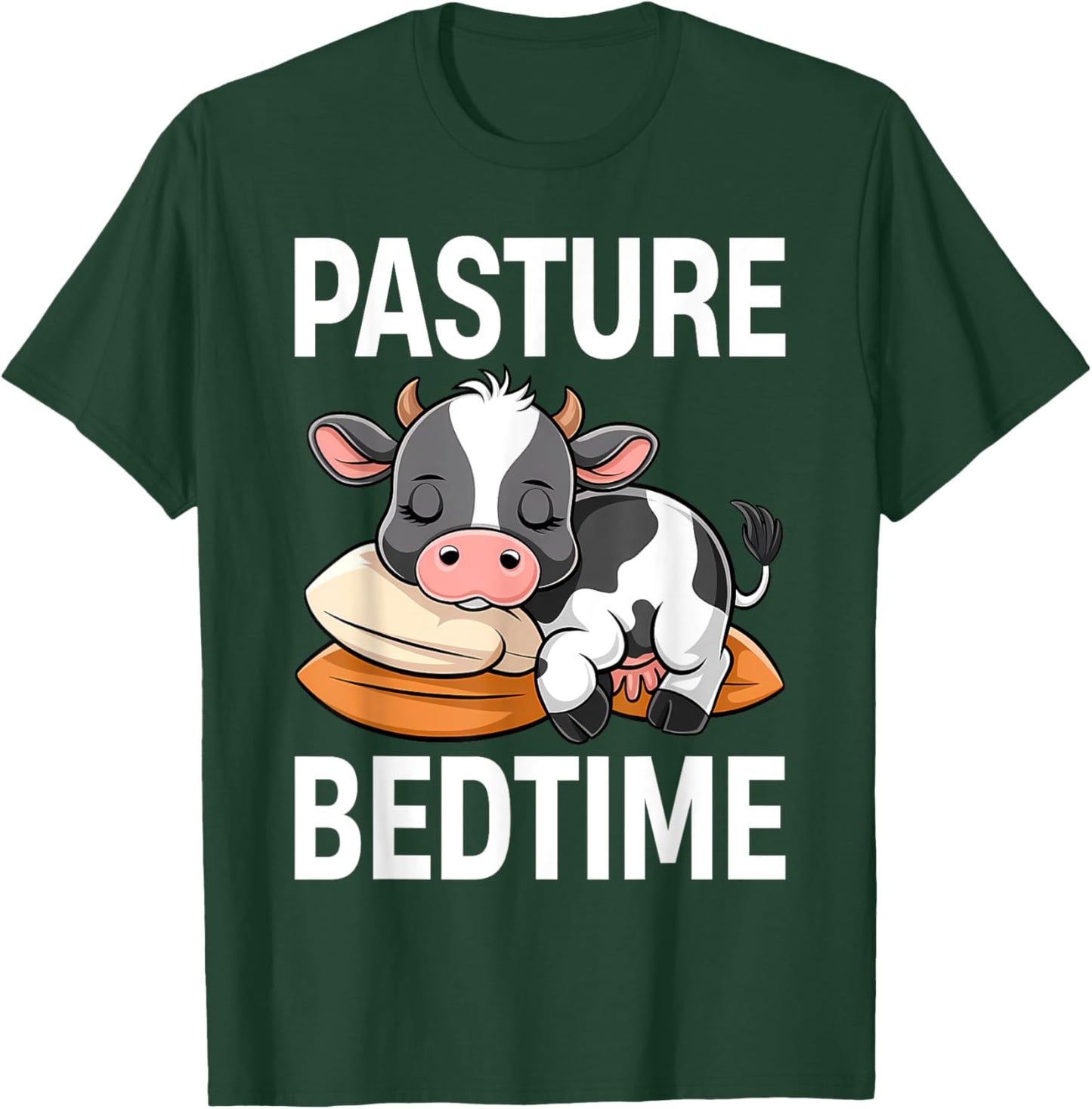 Funny Pasture Bedtime Cute Cow Pajamas PJ Sleep T-Shirt - T-Shirt | Forest