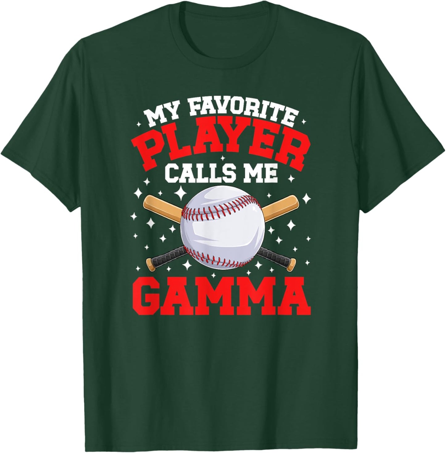 Proud Baseball Gamma Of A Baseball Player Gamma T-Shirt - T-Shirt | Forest