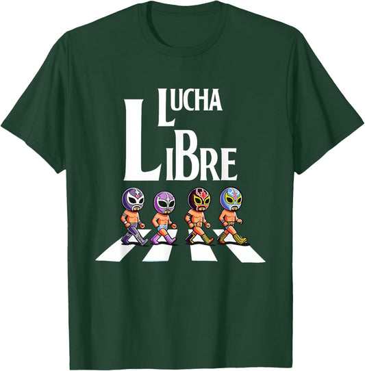 Hilarious Mexican Wrestling | Funny Wrestler Apparel Libre T-Shirt - T-Shirt | Forest
