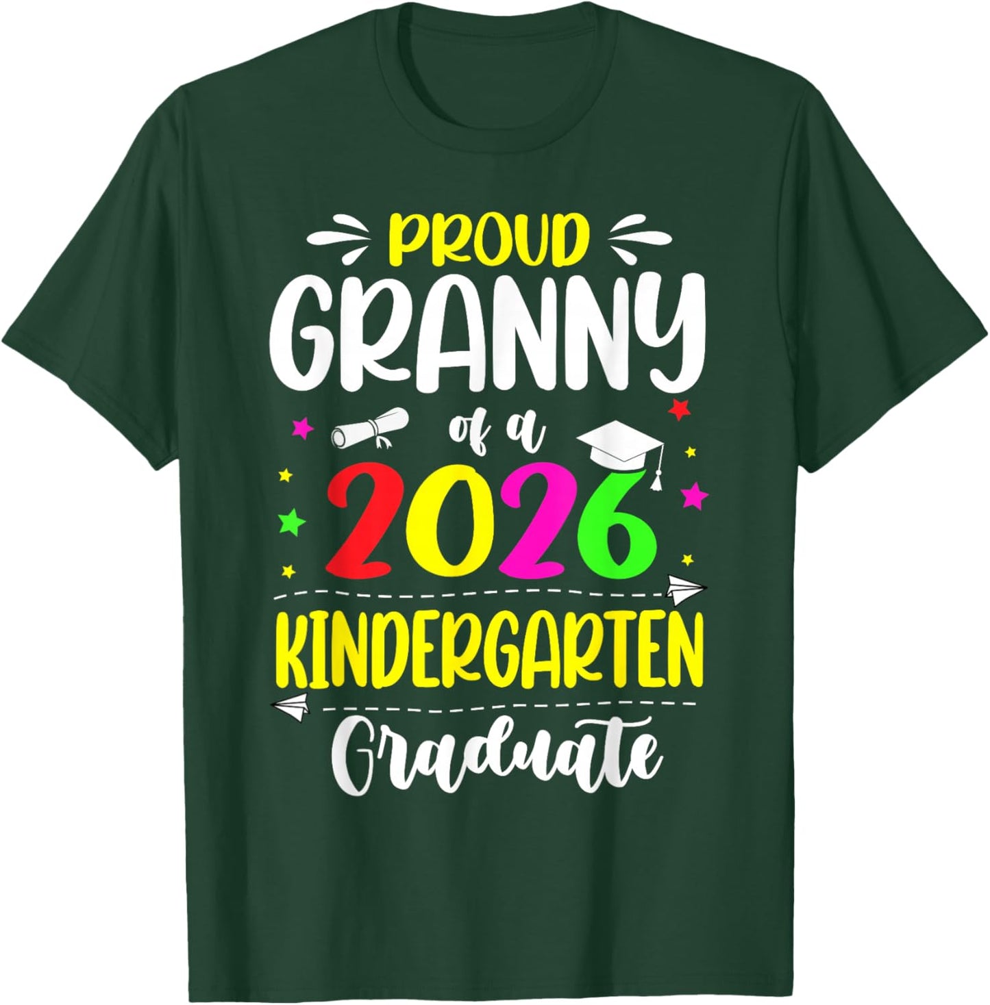 Proud Granny Class of 2026 Kindergarten Graduate Kids T-Shirt - T-Shirt | Forest
