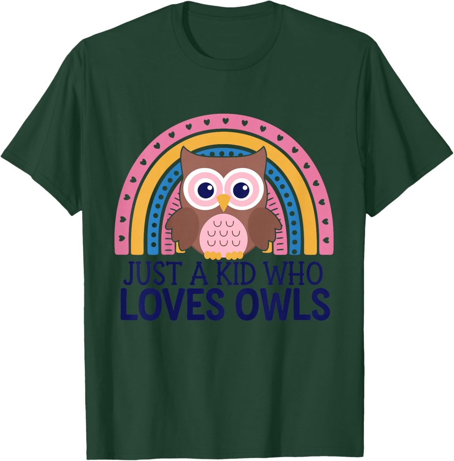 Kids Children Owl Kids T-Shirt - T-Shirt | Forest