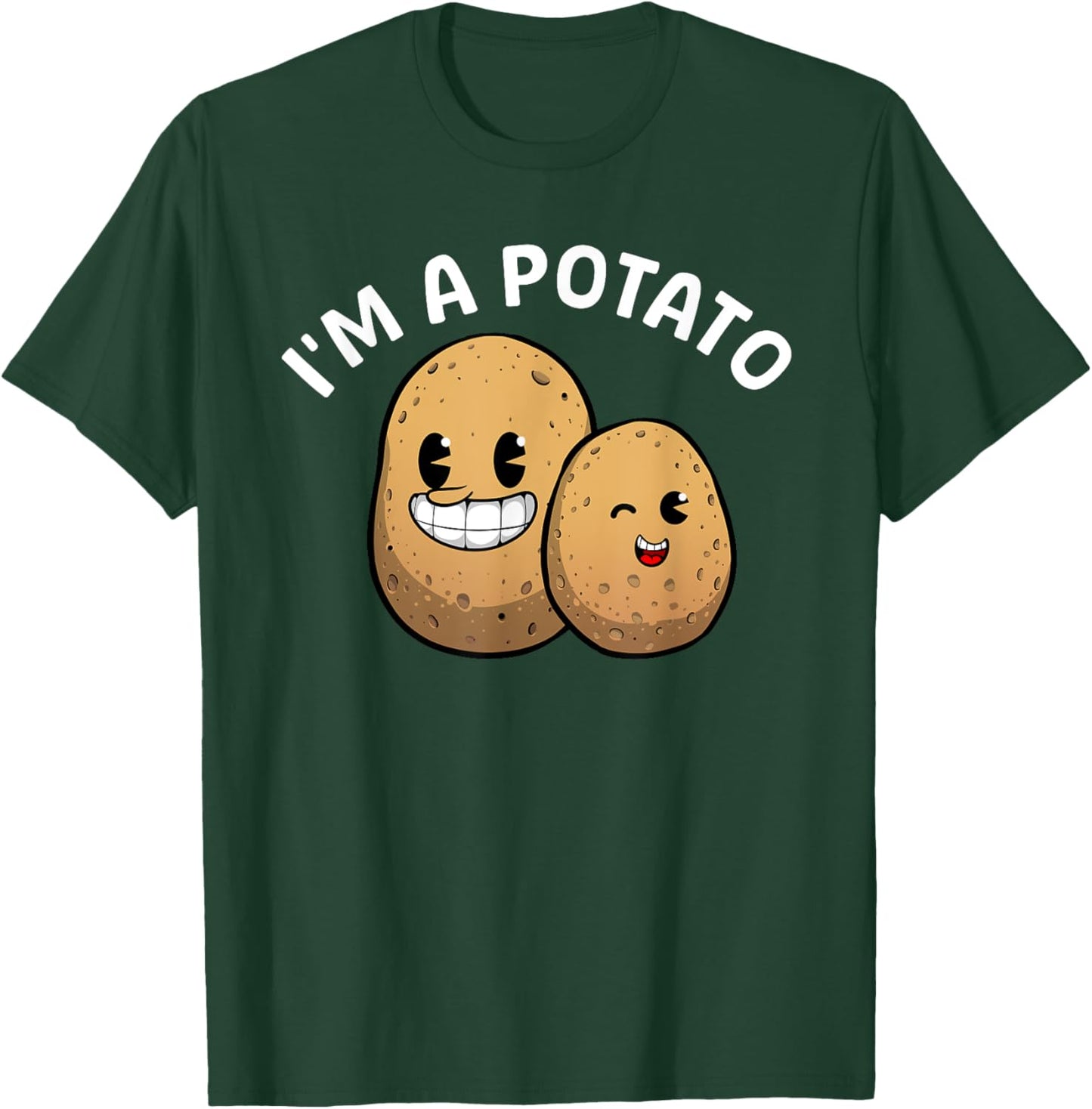 Best Potato Gift Potato Themed Accessories & Stuff Adults Kids Potato Lover Black Small Classic Fit Modern Classic Cartoon Potato T-Shirt - T-Shirt | Forest