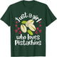 Pistachio Art Girls Fruit Nut Vegan Pistachios T-Shirt - T-Shirt | Forest