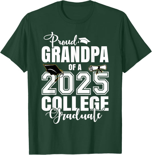 Proud Grandma Of A 2025 College Graduate Graduation T-Shirt - T-Shirt | Forest