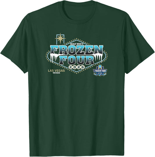 NCAA Frozen Four 2026 Men's Hockey Vegas Officially Licensed T-Shirt - T-Shirt | Forest