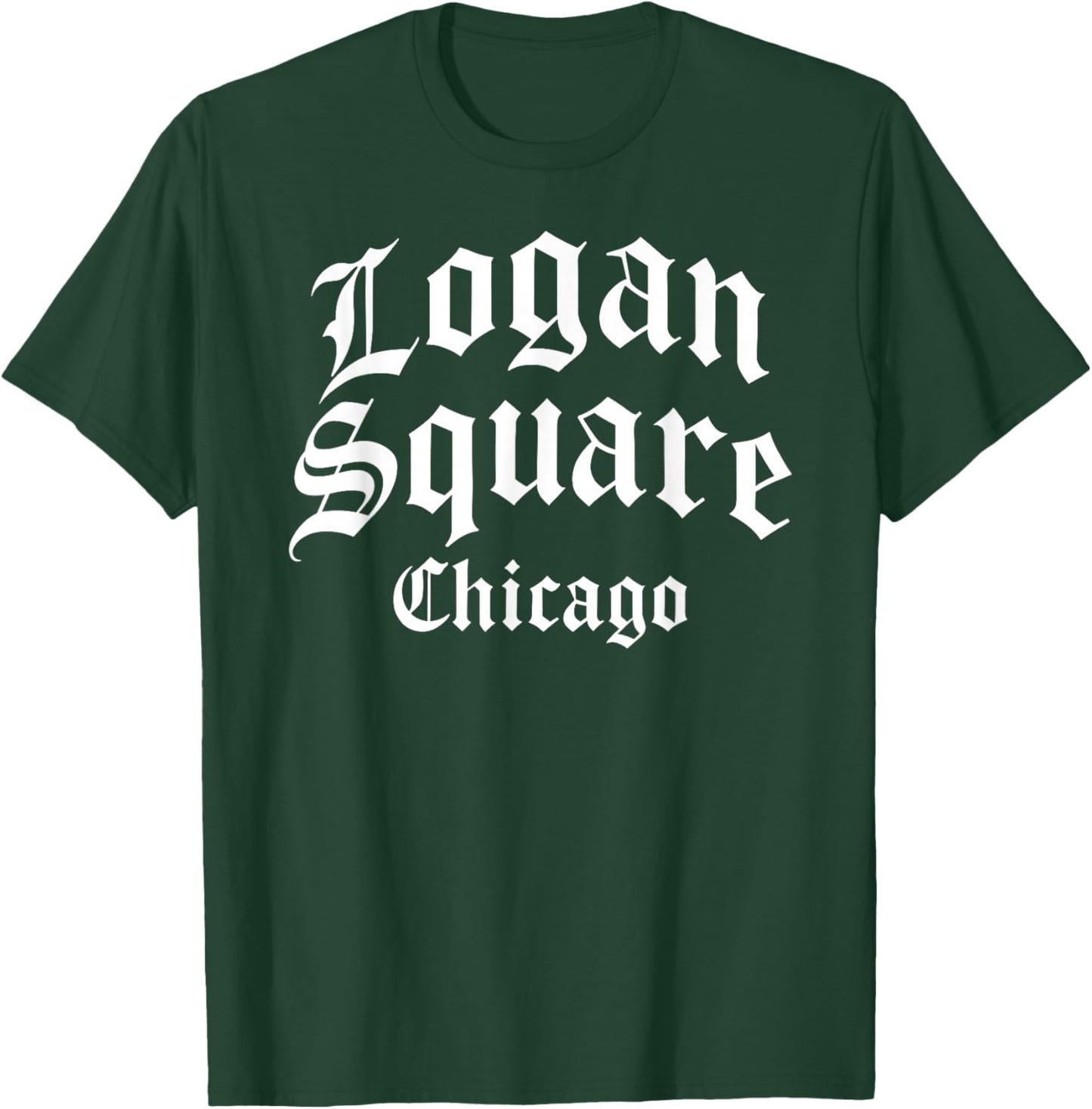 Logan Square Chicago Illinois Flag 773 312 Deep Dish Pizza T-Shirt - T-Shirt | Forest