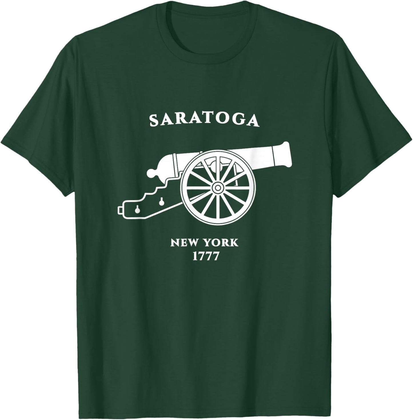 Saratoga New York 1777 Revolutionary War Historic Battle T-Shirt - T-Shirt | Forest