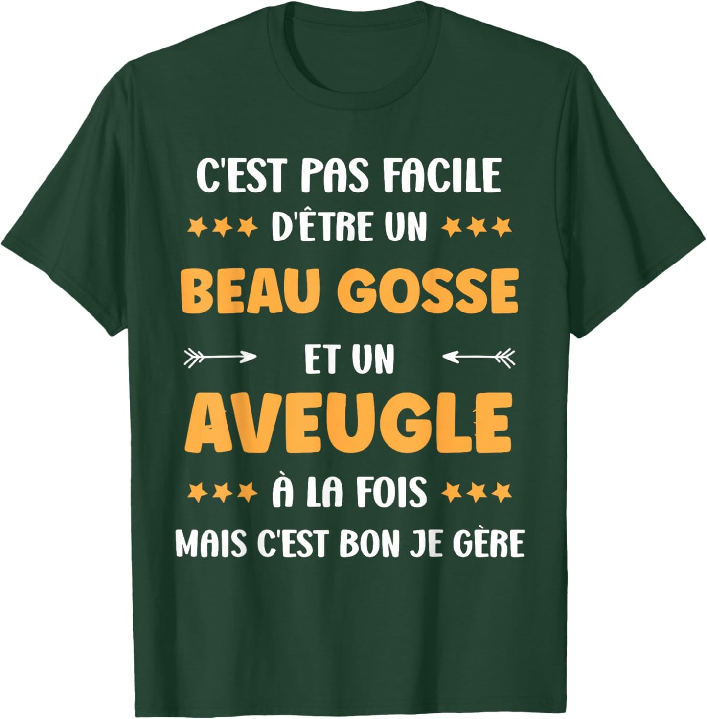 Humour Aveugle Citation Drole Rigolo Blague Aveugle T-Shirt - T-Shirt | Forest
