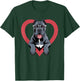 Heart Cane Corso Glasses T-Shirt - T-Shirt | Forest