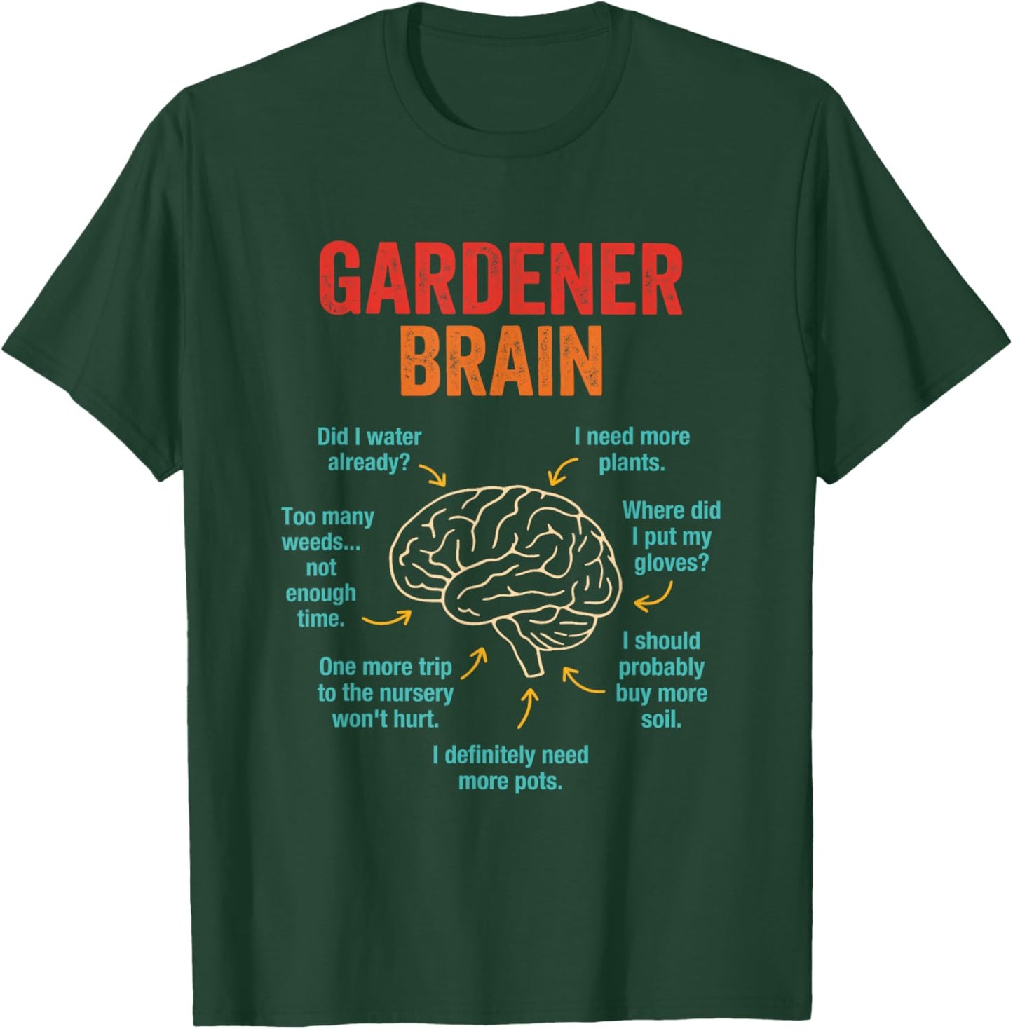 Gardener Brain Did I Water Already? T-Shirt - T-Shirt | Forest