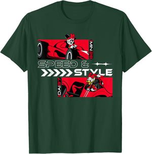Disney Racing Minnie & Daisy Race Car Drivers Speed & Style T-Shirt - T-Shirt | Forest