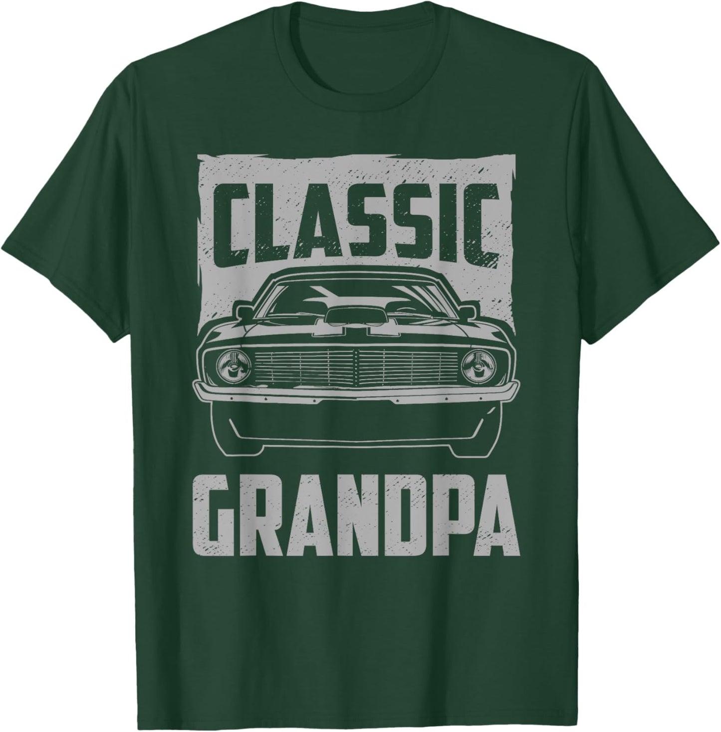 Classic Grandpa Funny Retro Fan Classic Car Lover Vintage T-Shirt - T-Shirt | Forest