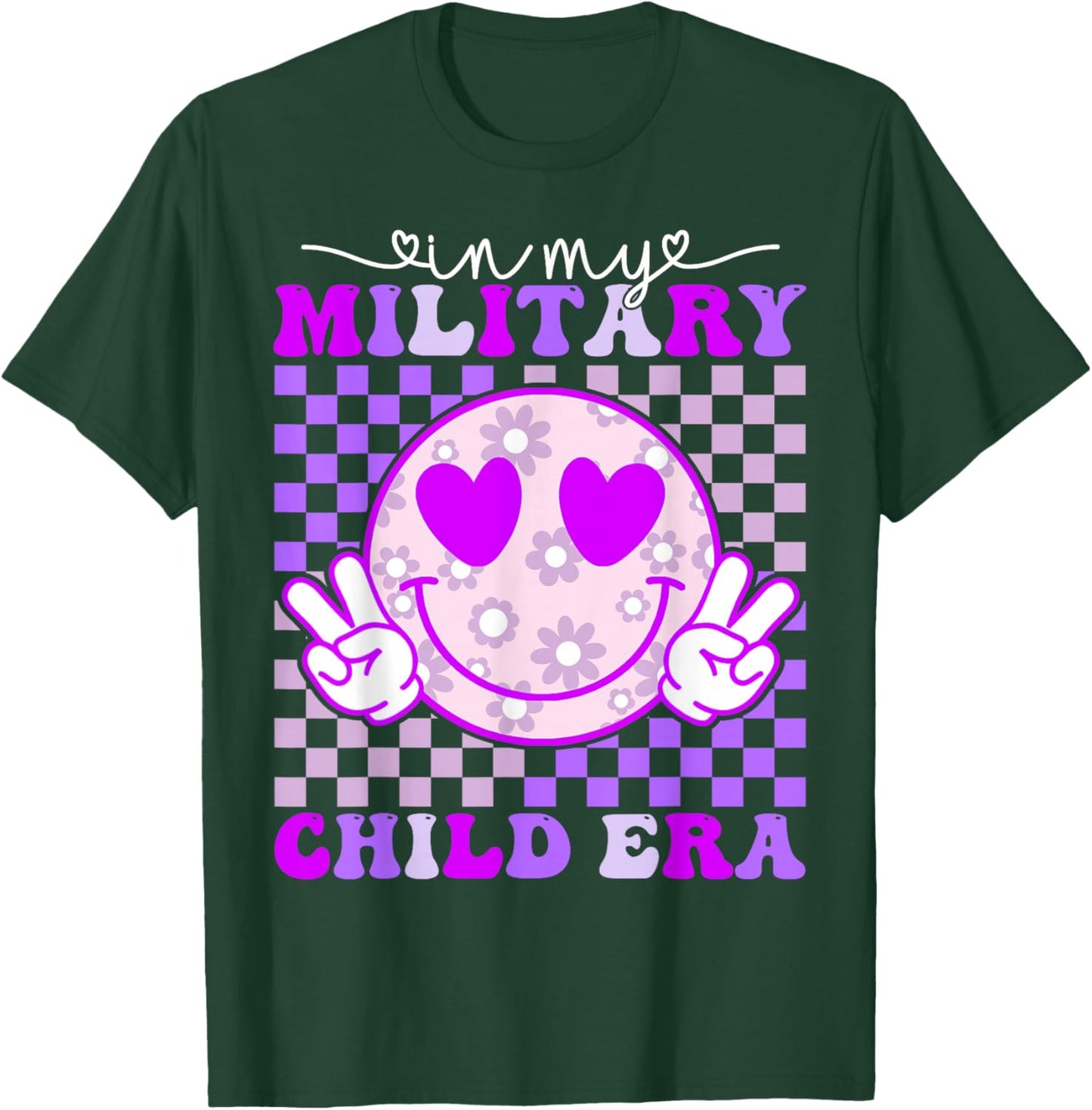 Purple Up For Military Kids In My Military Child Era Month T-Shirt - T-Shirt | Forest