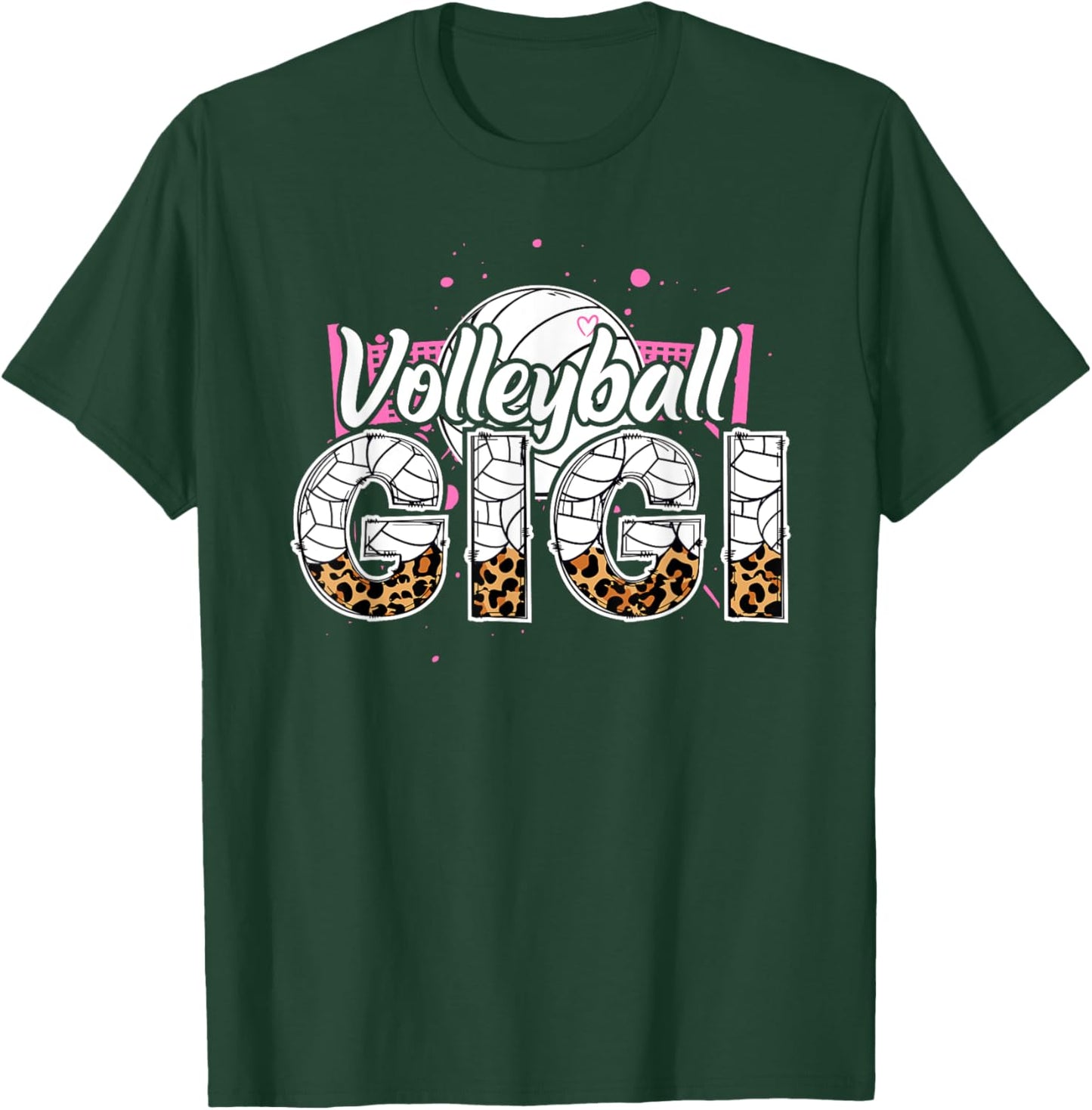 Volleyball Gigi Leopard Gigi Of A Volleyball Player Gigi T-Shirt - T-Shirt | Forest