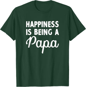 Happiness is Being A Papa Father's Day Grandpa T-Shirt - T-Shirt | Forest