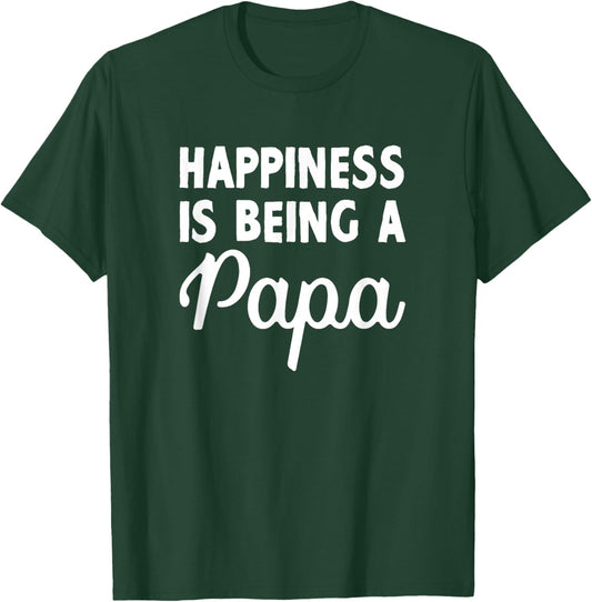 Happiness is Being A Papa Father's Day Grandpa T-Shirt - T-Shirt | Forest