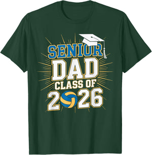 Senior Dad Class of 2026 Graduate Volleyball 2026 Graduation T-Shirt - T-Shirt | Forest