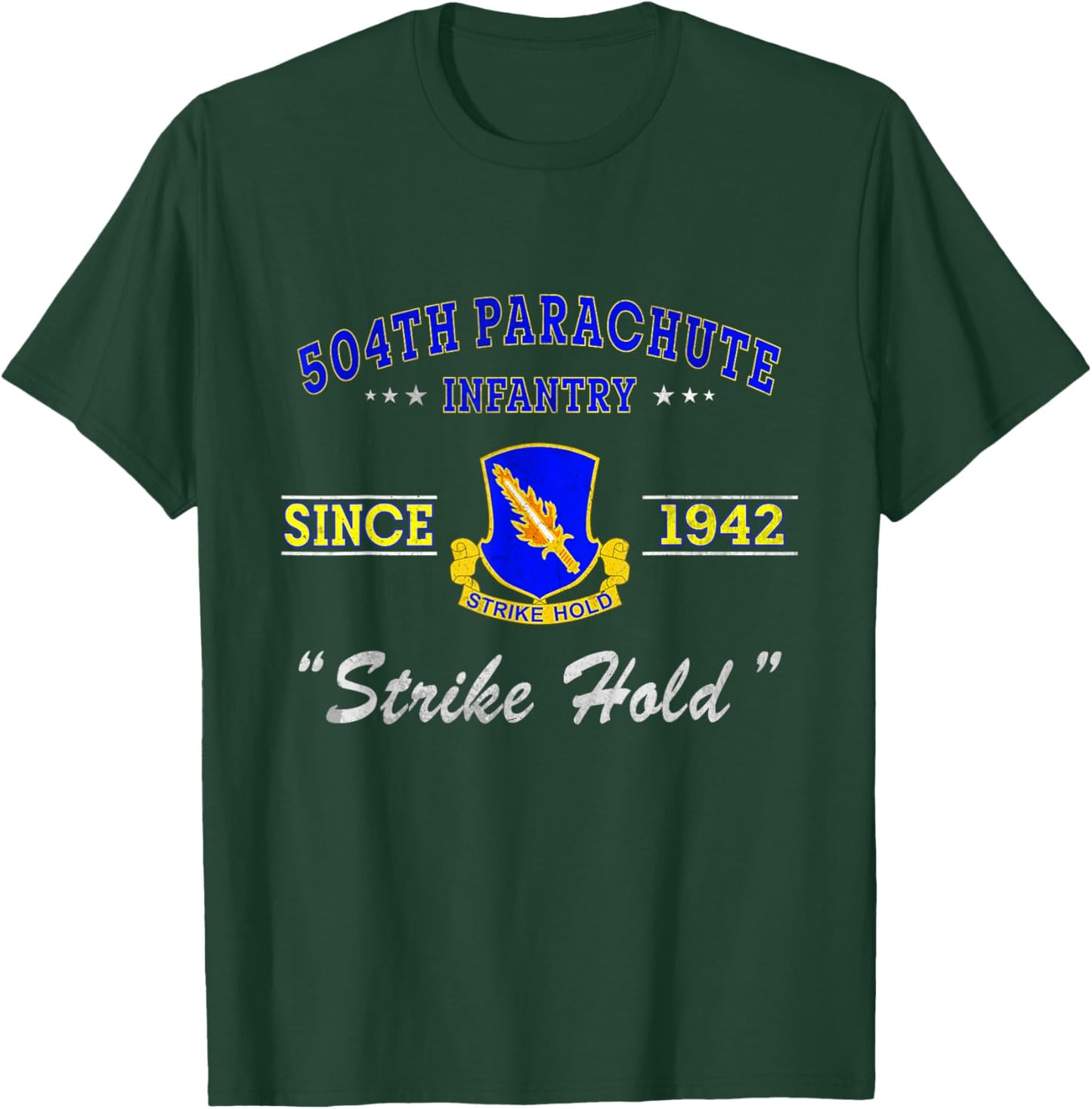 504th Parachute Infantry Regiment Veteran Military T-Shirt - T-Shirt | Forest