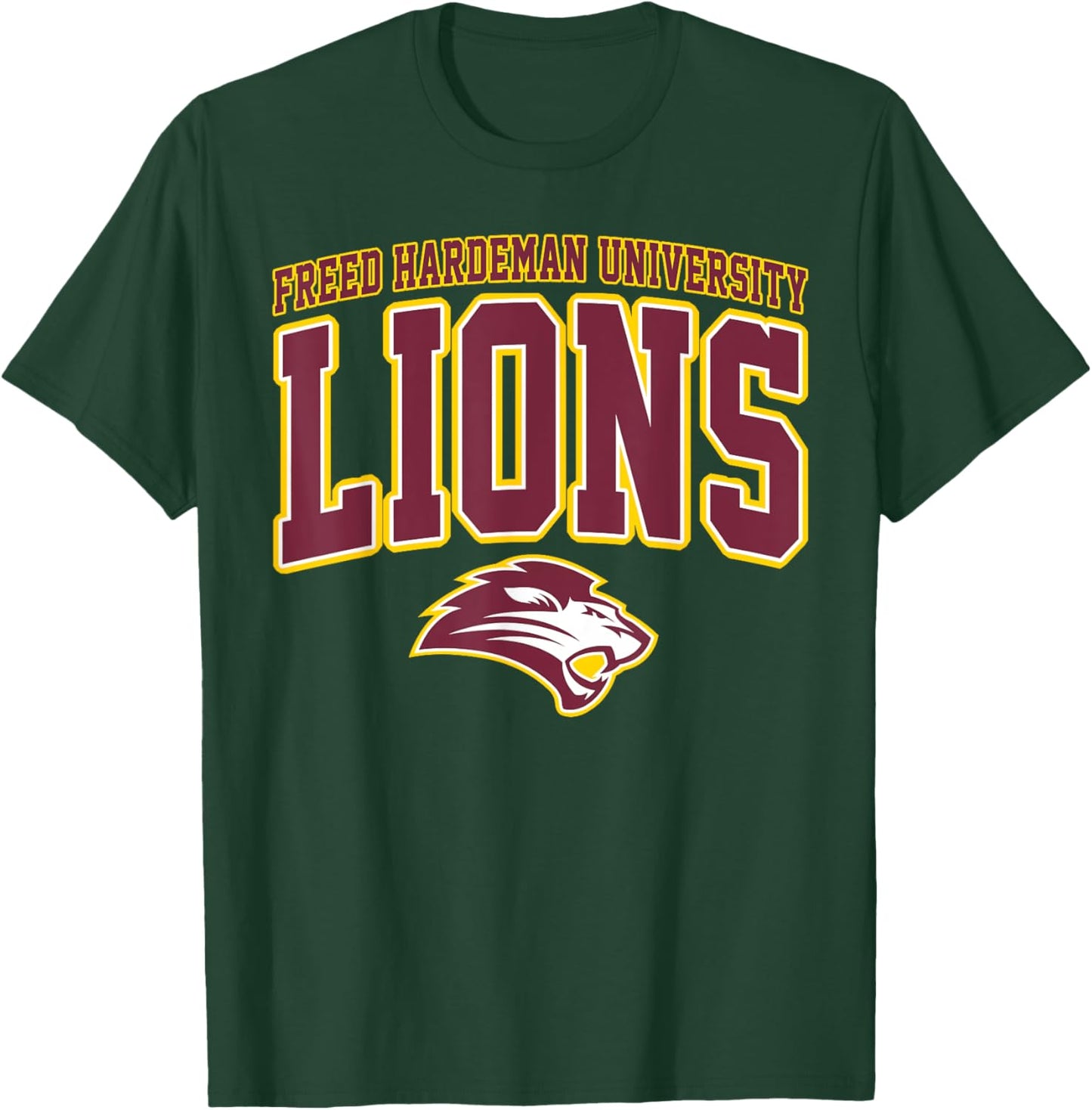 Freed-Hardeman University Lions Arch Vintage Sports Design T-Shirt - T-Shirt | Forest