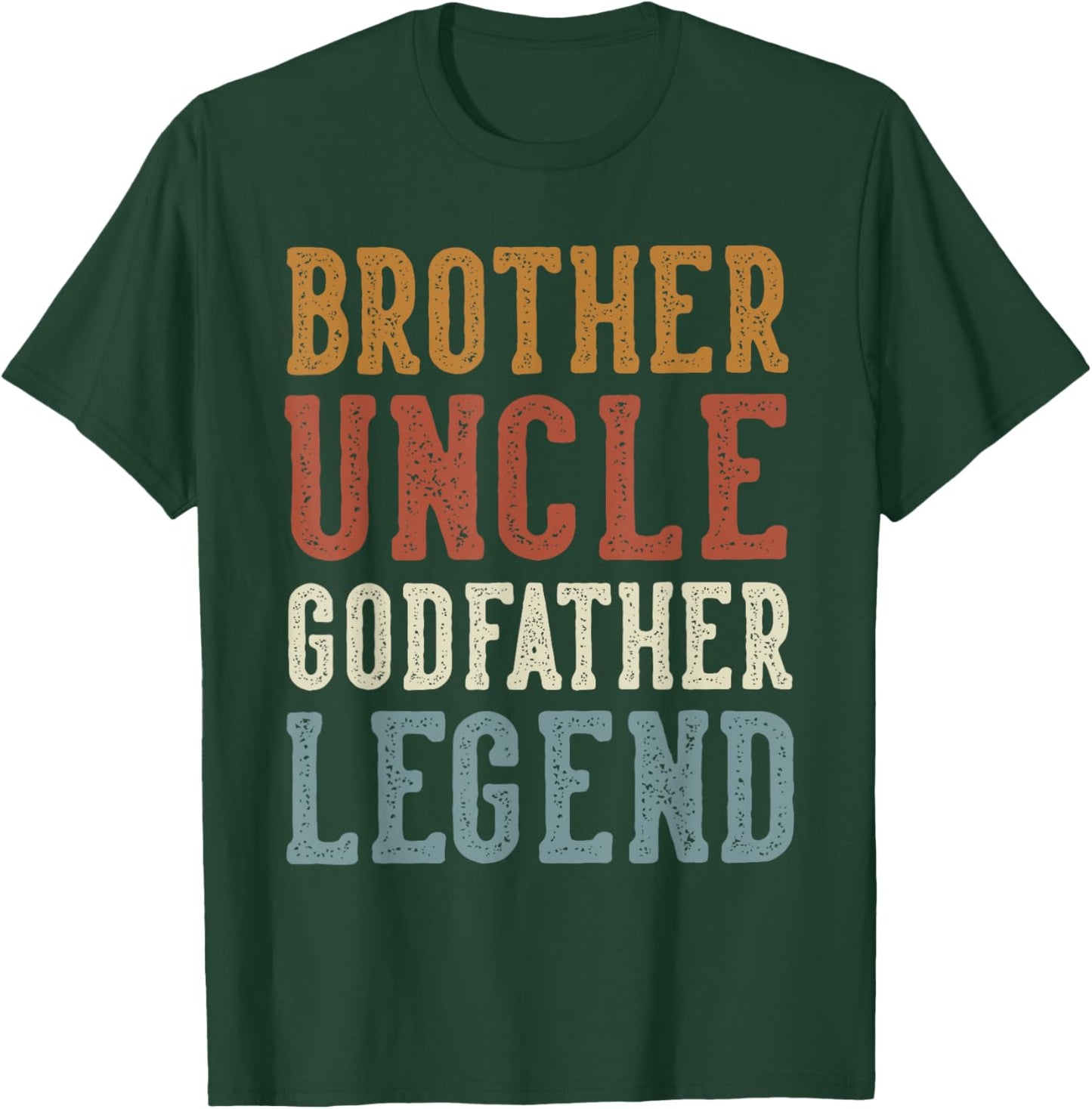 Brother Uncle Godfather Legend - Classic Retro Distressed T-Shirt - T-Shirt | Forest