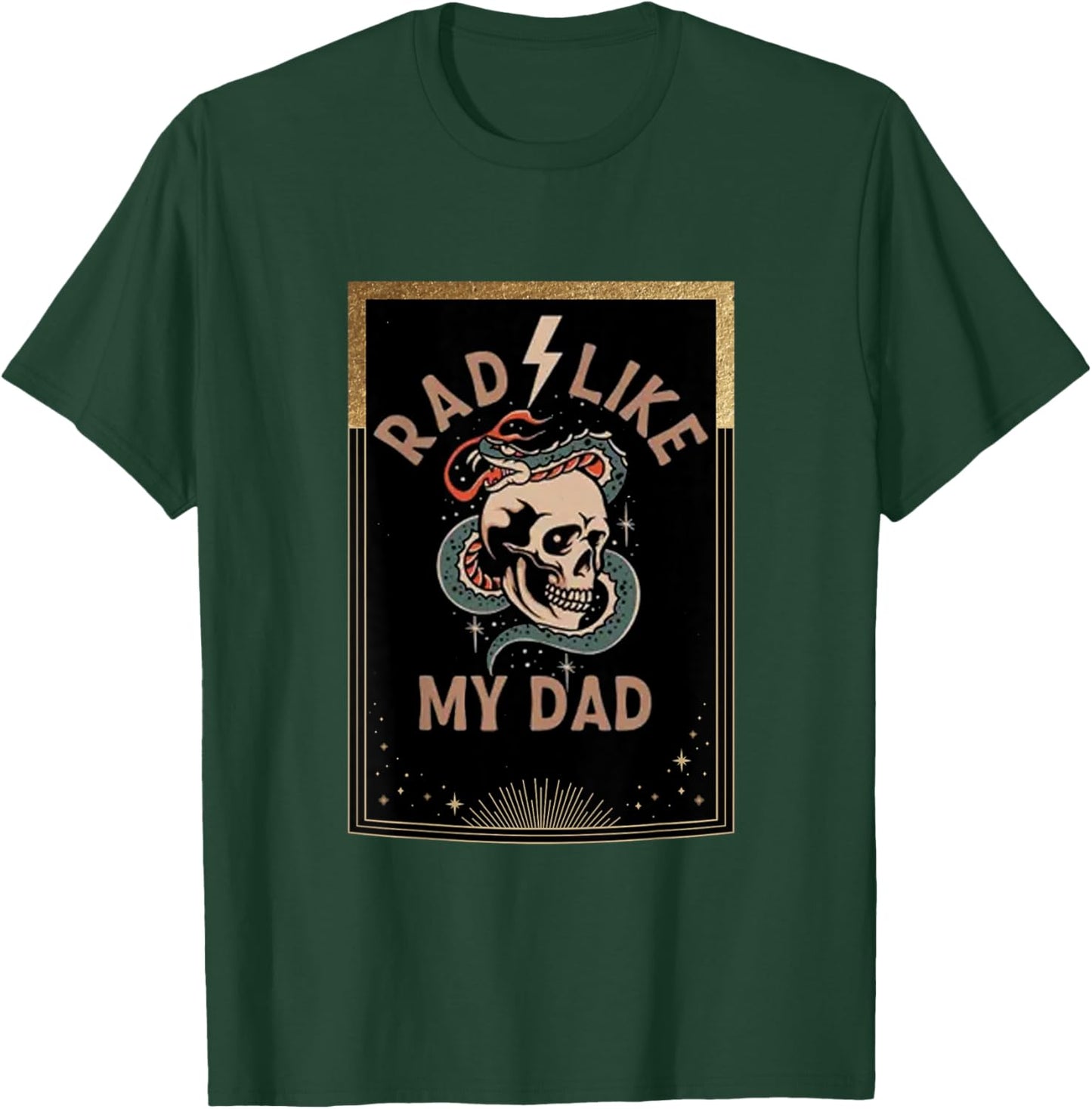Kids Rad Like My Dad (on back) Funny Son Daughter Father's Day T-Shirt - T-Shirt | Forest