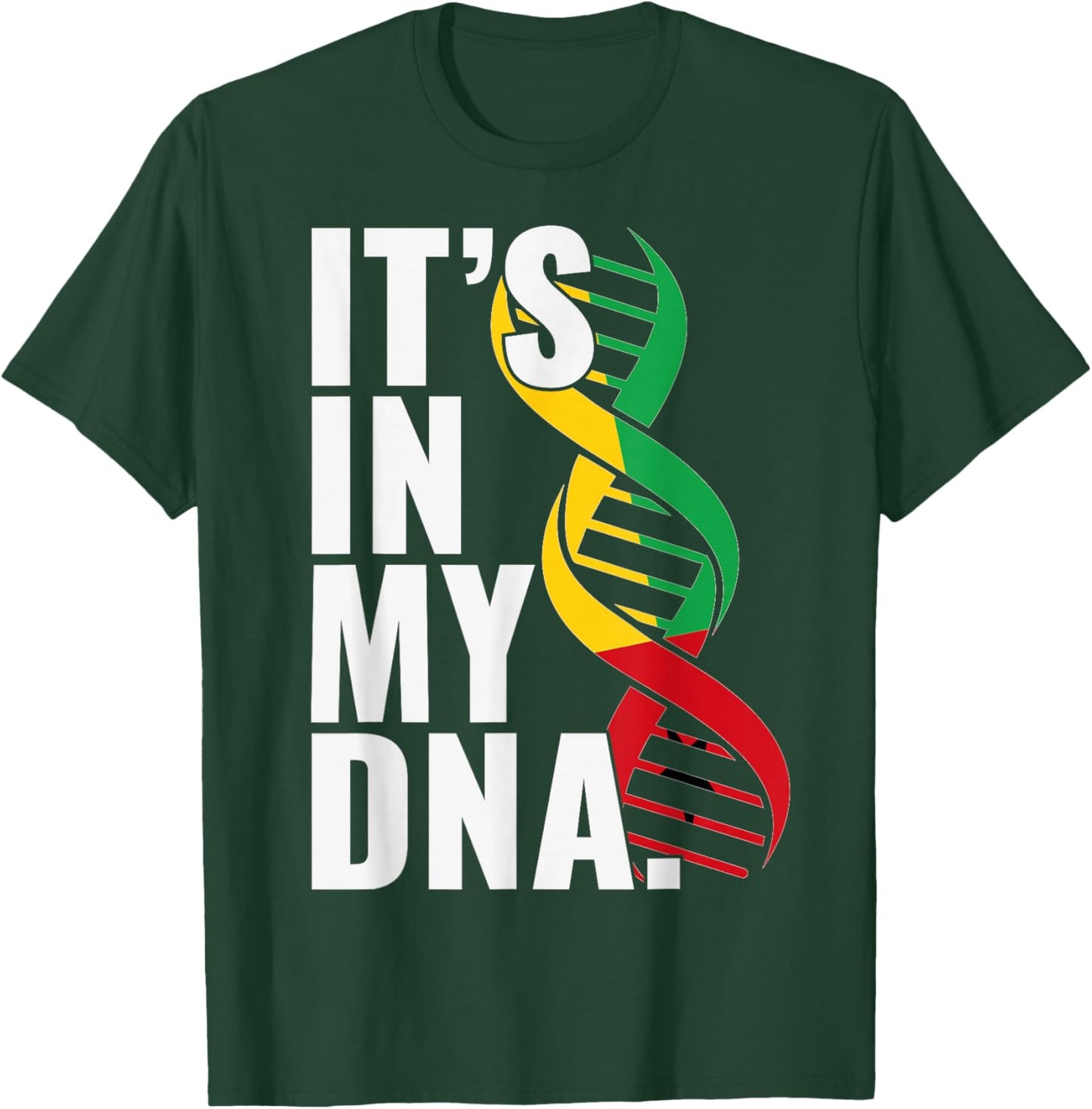 Guinea-Bissau Roots Flag Fingerprint Graphic Patriotic T-Shirt - T-Shirt | Forest