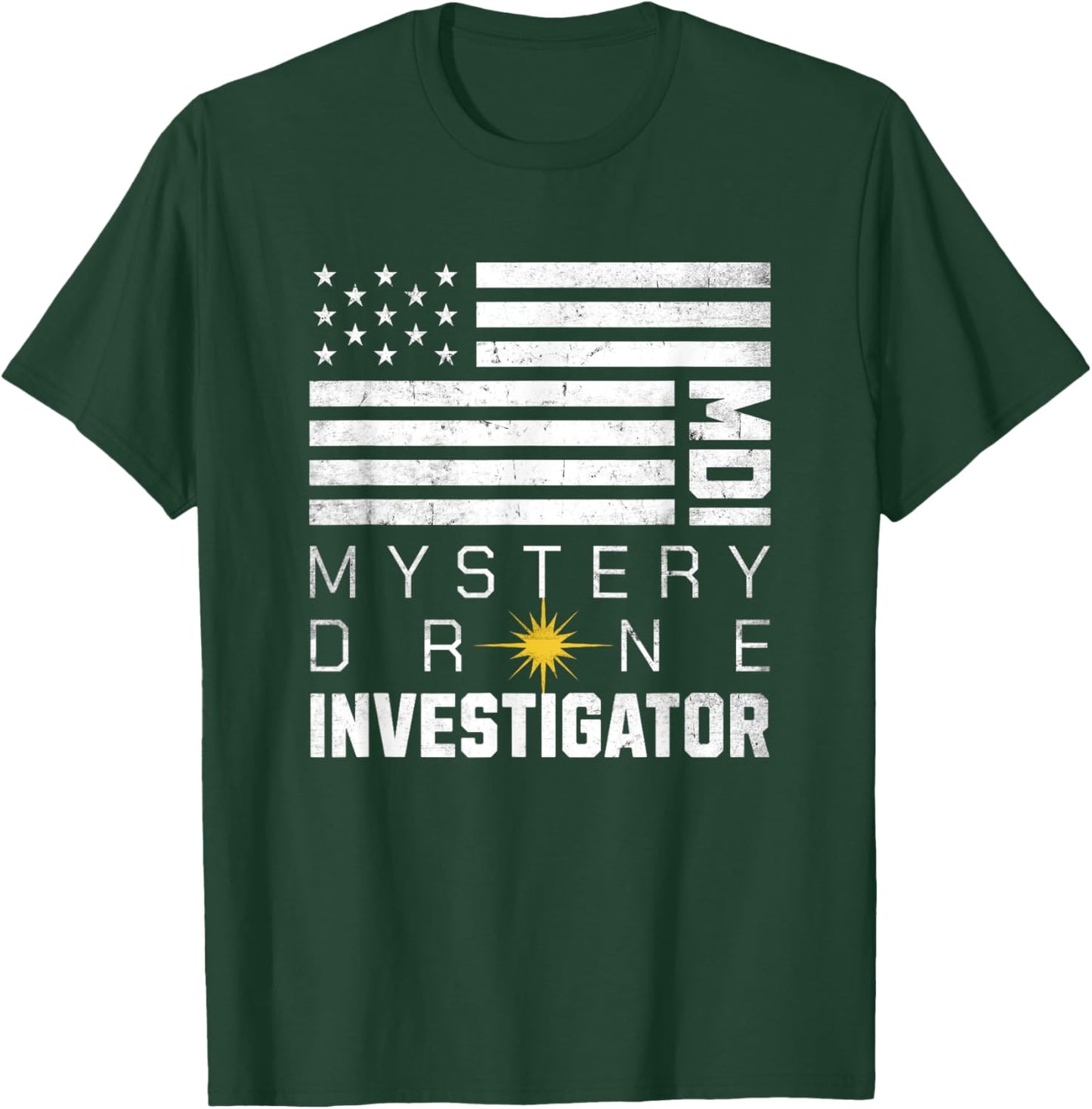 Mystery Drone Investigator NJ Drones T-Shirt - T-Shirt | Forest