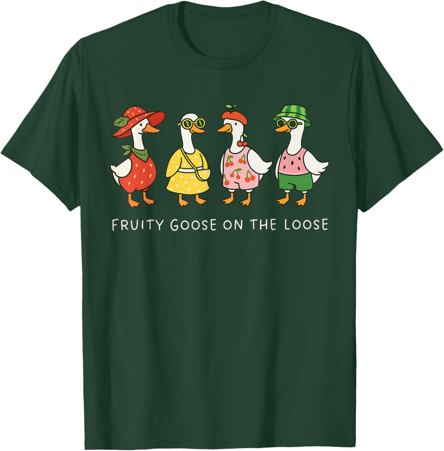 Funny Fruity Goose On The Loose Gay Rights LGBTQ Pride Month T-Shirt - T-Shirt | Forest