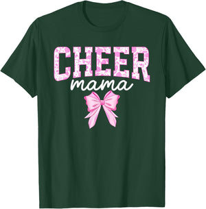 Cheer Mom Of A Cheerleader Mama Coquette Cheerleading Mom T-Shirt - T-Shirt | Forest