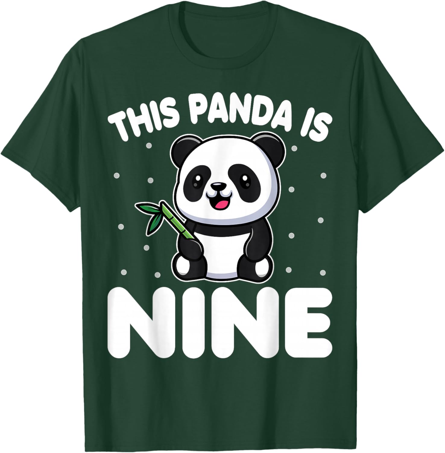 This Panda Is Nine 9th Birthday Party 9 Years Old Boys Girls T-Shirt - T-Shirt | Forest