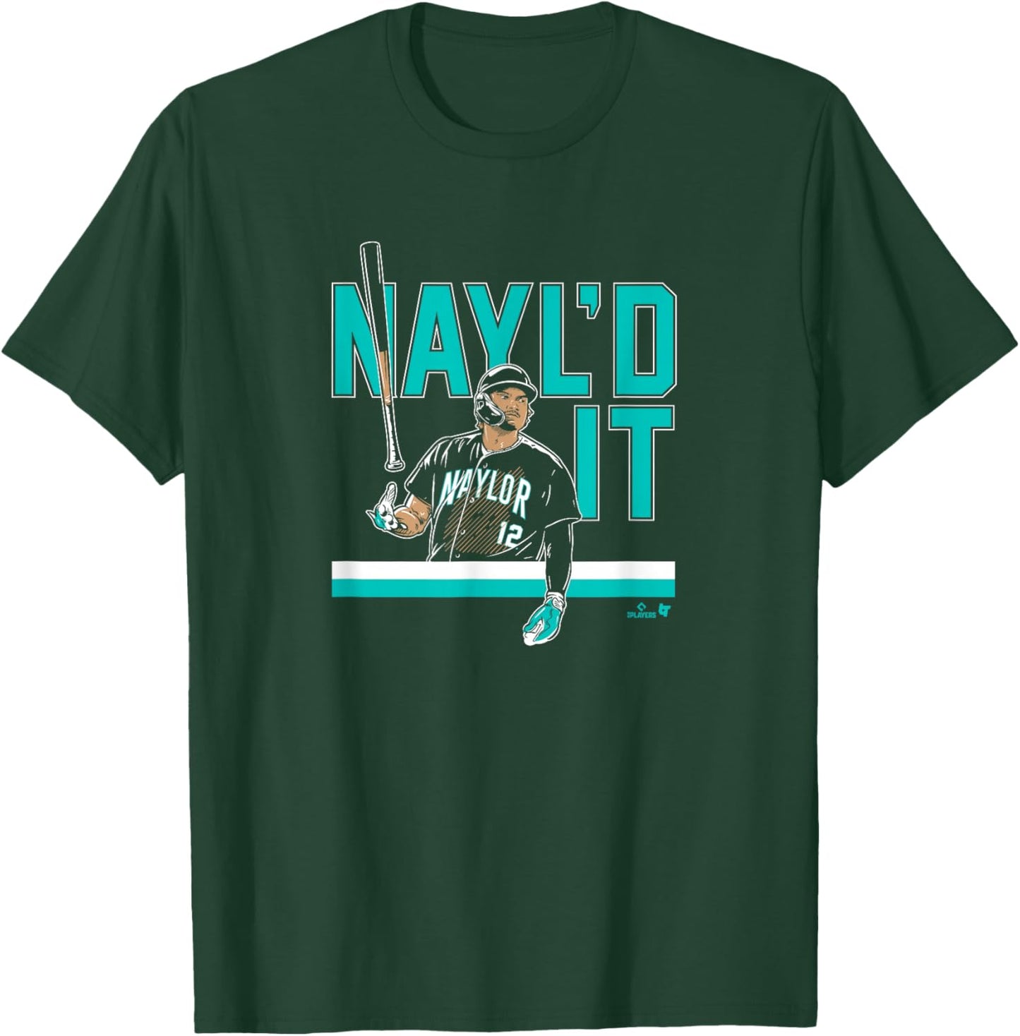 Josh Naylor - Nayl'd It Bat Flip - Seattle Baseball T-Shirt - T-Shirt | Forest