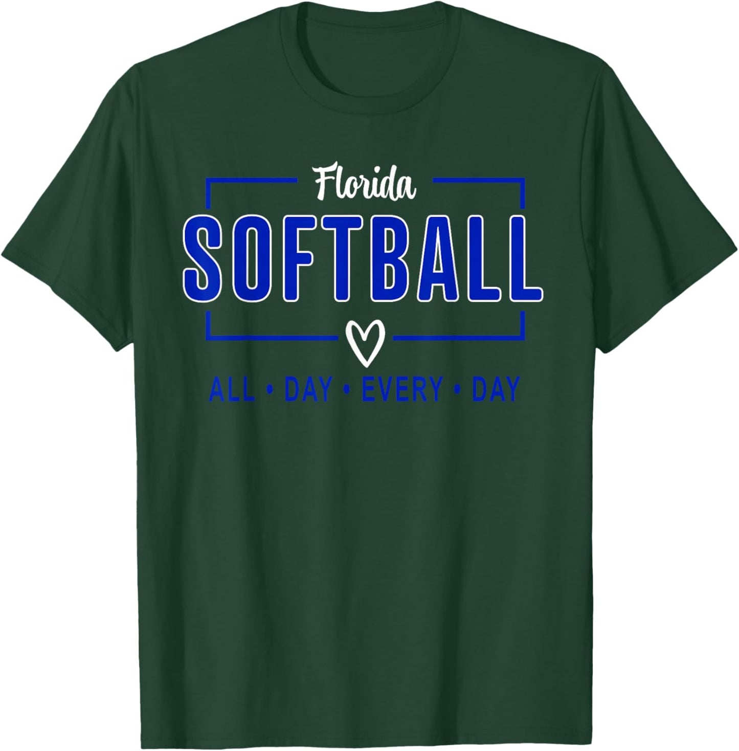 Florida Softball Vintage Kids Team Retro Softball Fan T-Shirt - T-Shirt | Forest