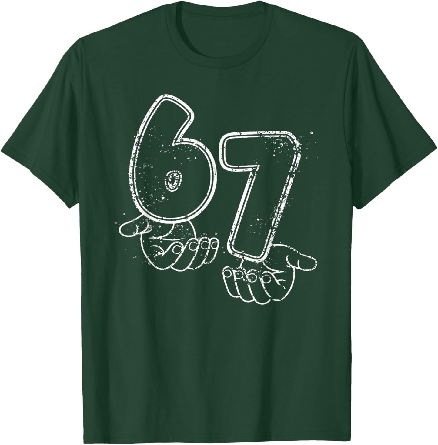 Funny Six Seven 6 7 Meme Gen Alpha Slang 6 7 Hands Teen Kids T-Shirt - T-Shirt | Forest