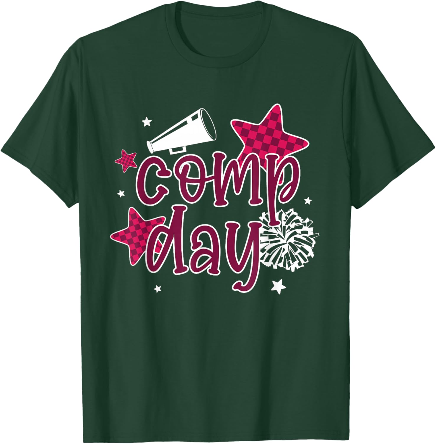 Cheer Comp Day Cheerleading Competition Day Cheerleader T-Shirt - T-Shirt | Forest